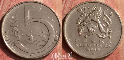 Чехия 5 крон 2010 года, KM# 8, 427-090