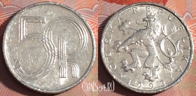 Чехия 50 геллеров 1993 года, KM# 3, 228a-005