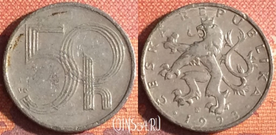 Чехия 50 геллеров 1993 года, KM# 3, 342-007