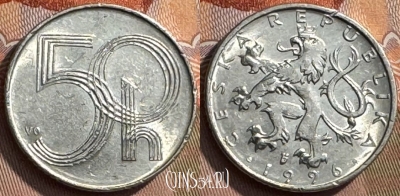 Чехия 50 геллеров 1996 года, KM# 3, 271s-058
