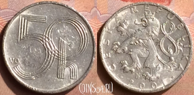 Чехия 50 геллеров 2001 года, KM# 3, 041n-099