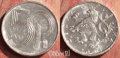 Чехия 50 геллеров 2006 года, KM# 3, 413n-095