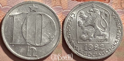 Чехословакия 10 геллеров 1982 года, KM# 80, 094r-054