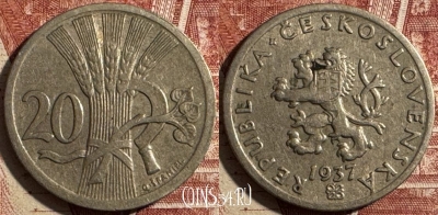 Чехословакия 20 геллеров 1937 года, KM# 1, s505s-108