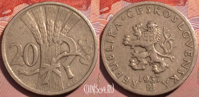 Чехословакия 20 геллеров 1937 года, KM# 1, a065-006