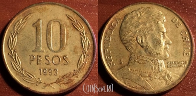 Чили 10 песо 1993 года, 55-197