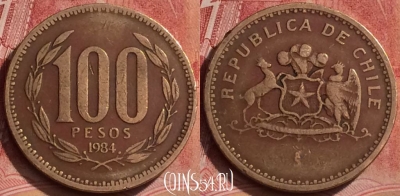 Чили 100 песо 1984 года, KM# 226, 060l-058