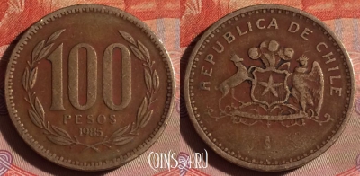 Чили 100 песо 1985 года, KM# 226, 082f-108