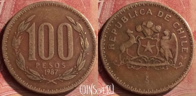Чили 100 песо 1987 года, KM# 226, 137m-004