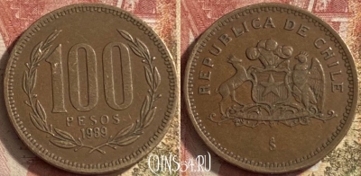 Чили 100 песо 1989 года, KM# 226, 064p-013