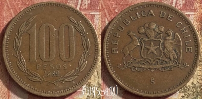 Чили 100 песо 1989 года, KM# 226, 064p-024