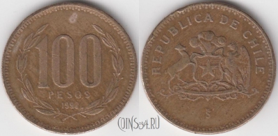 Чили 100 песо 1992 года, KM 226.2, 126-031