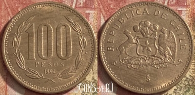 Чили 100 песо 1994 года, KM# 226, 063p-130 ♛