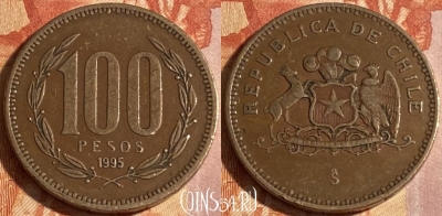Чили 100 песо 1995 года, KM# 226, 286r-067