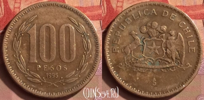Чили 100 песо 1995 года, KM# 226, 444-025