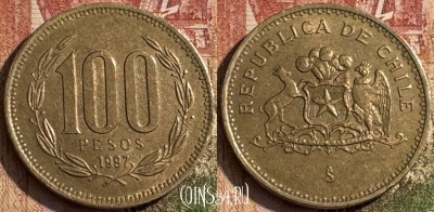 Чили 100 песо 1997 года, KM# 226, 191s-131 ♛