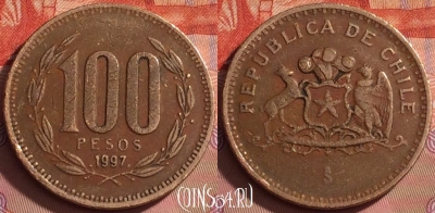 Чили 100 песо 1997 года, KM# 226, 202l-062