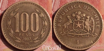Чили 100 песо 1997 года, KM# 226, 392-116