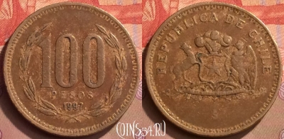 Чили 100 песо 1997 года, KM# 226, 427-113