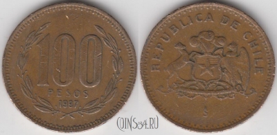 Чили 100 песо 1997 года, KM# 226.2, 131-091
