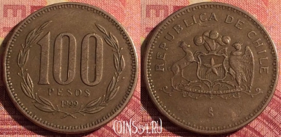 Чили 100 песо 1999 года, KM# 226, 333i-048