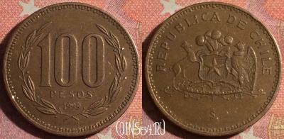 Чили 100 песо 1999 года, KM# 226, 370-073