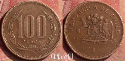 Чили 100 песо 2000 года, KM# 226, 136m-141