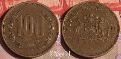 Чили 100 песо 2000 года, KM# 226, 293c-135