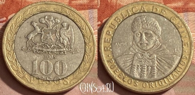 Чили 100 песо 2006 года, KM# 236, 461r-311