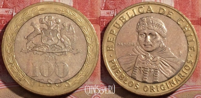 Чили 100 песо 2009 года, KM# 236, 217-125