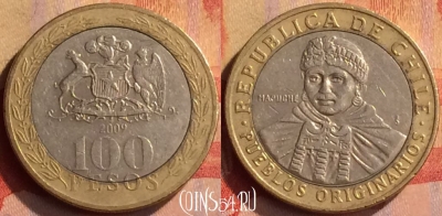 Чили 100 песо 2009 года, KM# 236, 308n-077