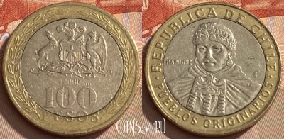 Чили 100 песо 2009 года, KM# 236, 428q-012
