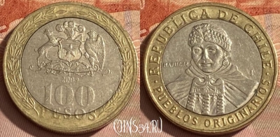 Чили 100 песо 2009 года, KM# 236, 462r-078
