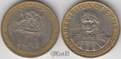 Чили 100 песо 2010 года, KM# 236, 133-126