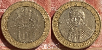 Чили 100 песо 2010 года, KM# 236, 243r-026