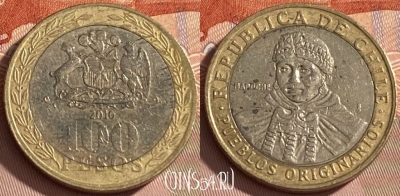 Чили 100 песо 2010 года, KM# 236, 461r-135