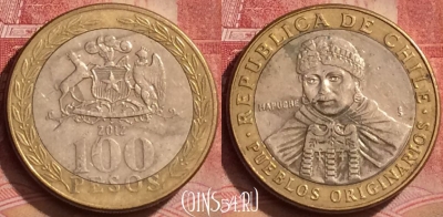 Чили 100 песо 2012 года, KM# 236, 062l-085