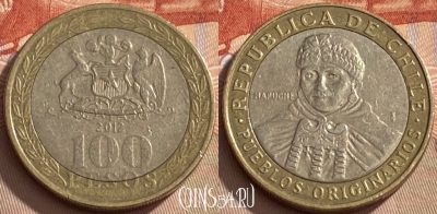 Чили 100 песо 2012 года, KM# 236, 429q-108