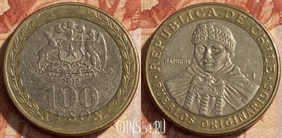 Чили 100 песо 2012 года, KM# 236, 442q-084