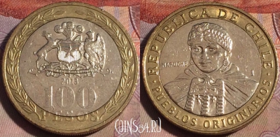 Чили 100 песо 2013 года, KM# 236, 148b-101