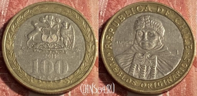Чили 100 песо 2013 года, KM# 236, 252r-017