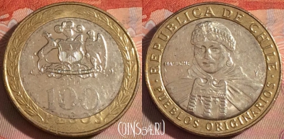 Чили 100 песо 2014 года, KM# 236, 126b-031