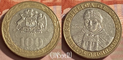 Чили 100 песо 2014 года, KM# 236, 461r-136
