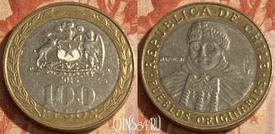 Чили 100 песо 2015 года, KM# 236, 408r-085