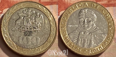 Чили 100 песо 2015 года, KM# 236, 431q-142