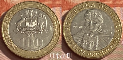 Чили 100 песо 2015 года, KM# 236, 471r-078
