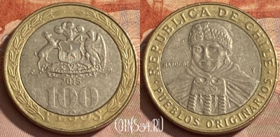 Чили 100 песо 2015 года, KM# 236, 462r-039
