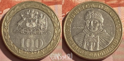 Чили 100 песо 2017 года, KM# 236, 307r-139