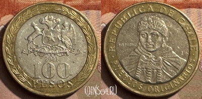 Чили 100 песо 2021 года, KM# 236, 296s-025