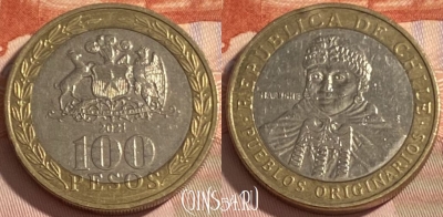 Чили 100 песо 2021 года, KM# 236, 395r-043
